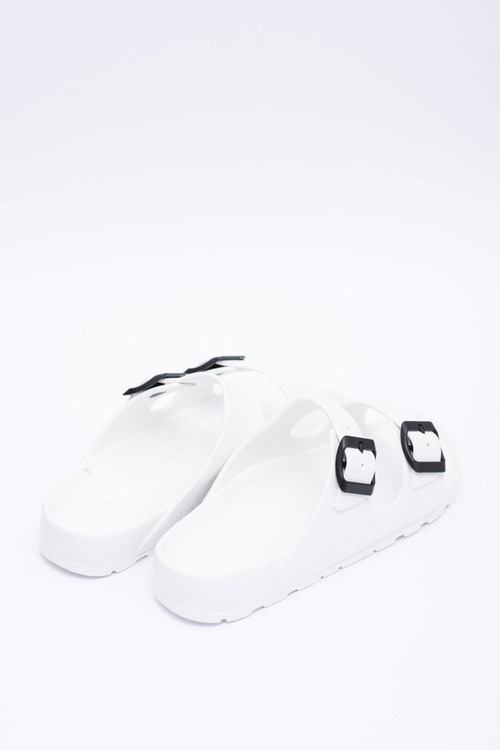 Klapki Damskie Lekkie Ogrodowe Białe