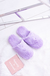 Women's Faux Fur Flip Flops Purple Mimia