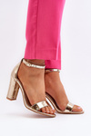 Golden Platform Sandals Thakko