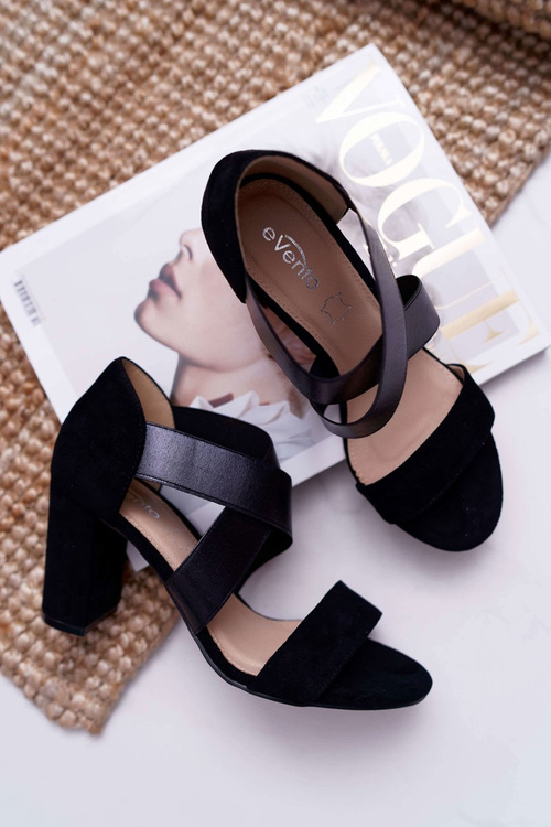 Women's Suede Slip-on Sandals Black Varina