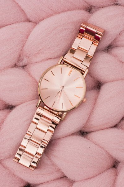 Stylish Copper Women's Watch with Bracelet