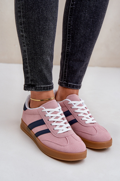 Damskie Niskie Sneakersy Różowe Ennorwen