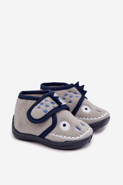 Children's slippers with Velcro gray Jeselle