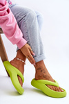 Women's Foam Flip Flops Neon Yellow Roux
