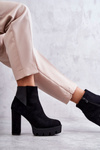 Women's Suede High Heel Boots Black Maricruz