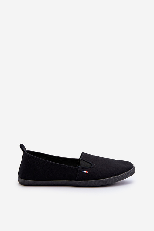 Damskie Tenisówki Trampki Slip-On Czarne Adrancia 24TX02-7655