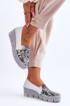 Leather Wedge Sneakers Maciejka 5814A-11 Black and white