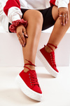 Sneakers On A Massive Platform Red Suzane