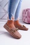 Lu Boo Comfortable Beige Plummy Women's Moccasins