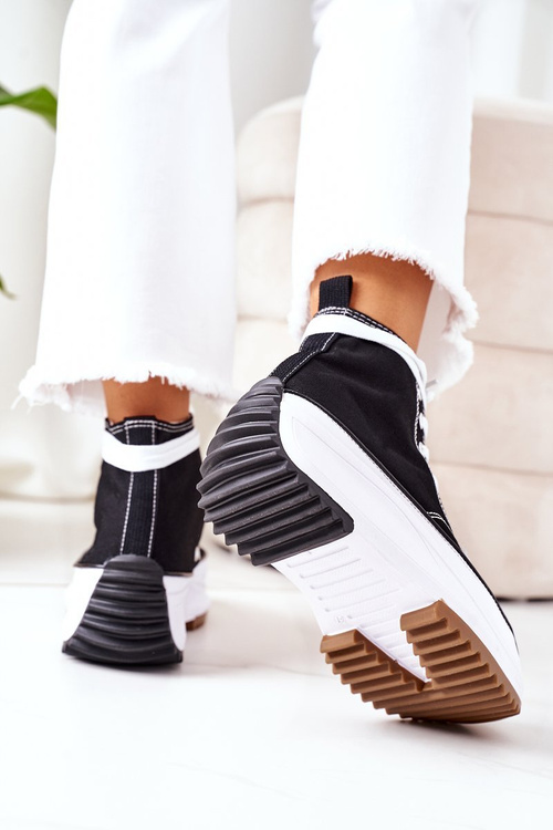 High Sneakers On A Platform Black Electric Love