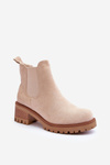 Low Classic Suede Boots Ankle Boots Light Beige Lalyllis