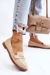 Comfortable Suede Women's Loafers Beige Lucca
