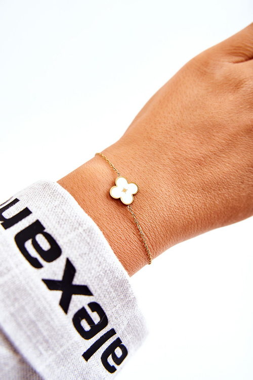 Women's Bracelet With A Ornament White-Gold 