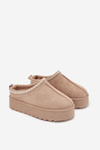 Children Youth Snow Boots With Embroidery On Platform Beige Jolisse