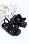 Children's Sandals With Drawstring Black Sweetness