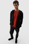 Men's Hoodie Zip 4F Black 4FWAW24TSWSM1256-20S