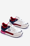 Sneakersy Skóra Memory Foam System Biało-Czerwone Big Star LL274369