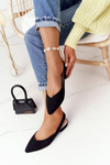 Suede Ballerinas On A Heel S.Barski Black
