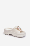 Women's Foam Flip Flops with White Decorations Afariana