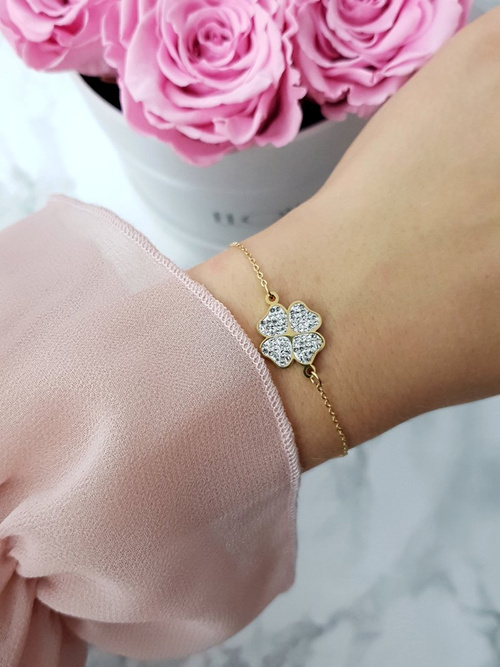 Women's Clover Gold Chain Bracelet Selene