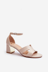 Women's High Heel Sandals in Beige Irivana
