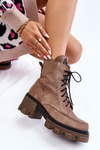 Women's Suede Warm Trapper Boots Bright brown Rehin