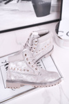 Children's Insulated Boots With Studs Silver Gonzo