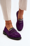 Women's Embellished Moccasins Purple Dananei