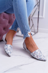 Laura Messi 1110 Leather Ballerinas Grey Augure