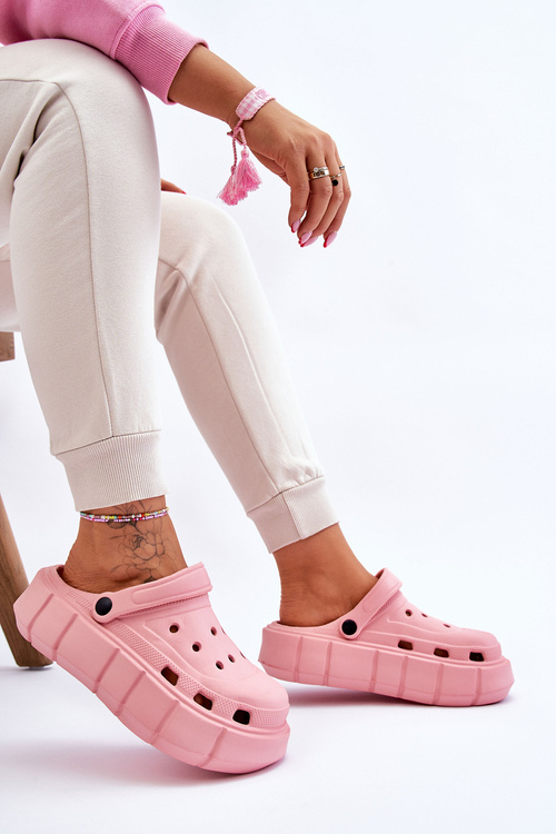 Women's Foam Platform Crocs Pink Beckett