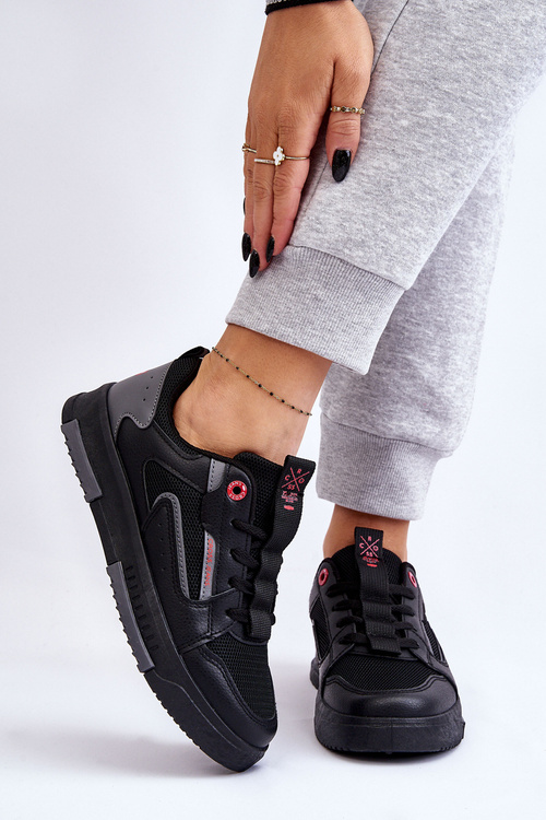 Sneakersy Damskie Niskie Czarne Cross Jeans LL2R4012C 