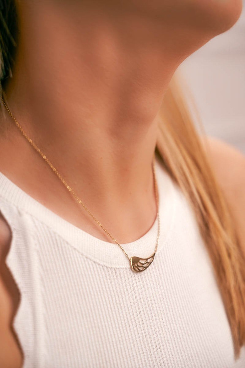 Women's Gold Necklace Chain Wing Rebecca