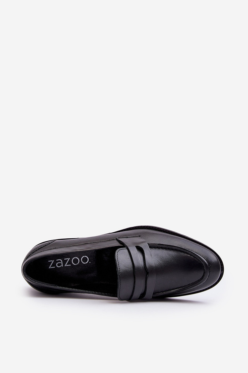 Men's Leather Loafers Zazoo 1570/1 Black