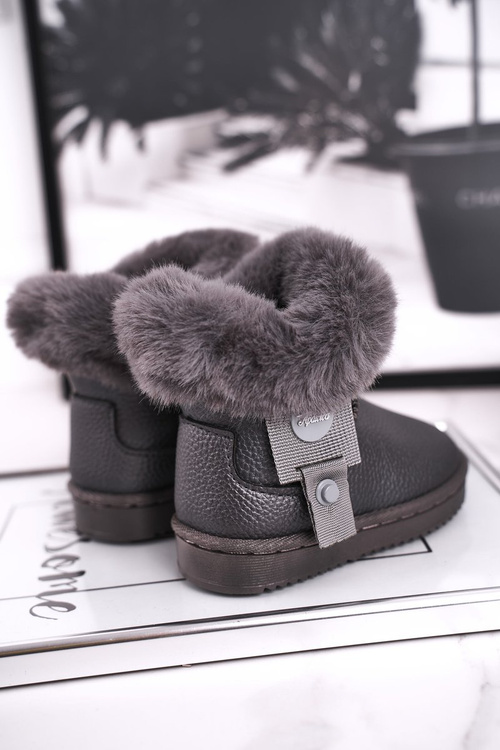 Children's snow boots warm with fur grey Marella
