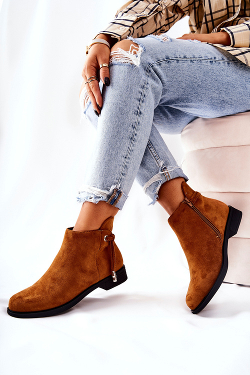 Women's boots suede Camel Numbero