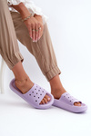 Women's Foam Slides on Chunky Sole Purple Beula