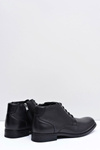 Men's Leather Boots Black Half Boots Artemigo