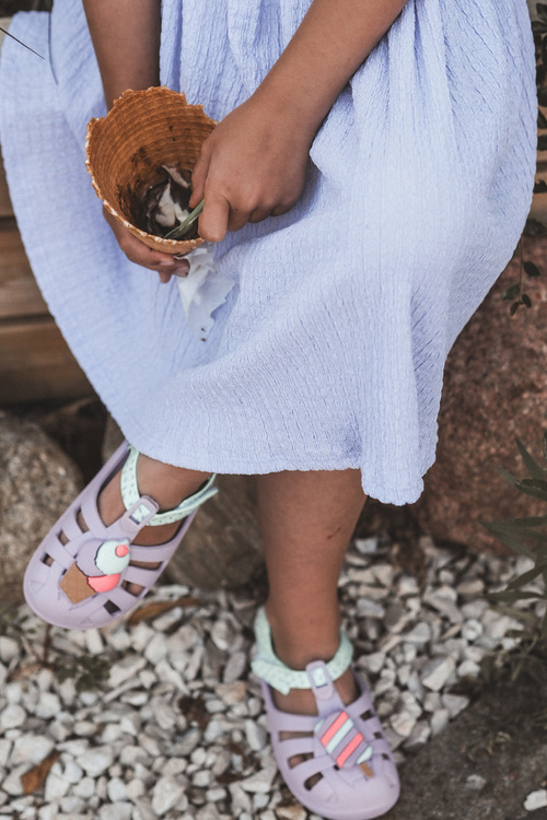 Dziecięce Sandałki Na Rzep Fioletowe 83486 Ipanema Summer XIII Baby