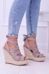 Grey Suede Sandals On Anchor Nowelio