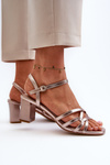 Women's Sandals with Heel Sergio Leone SK065 Gold