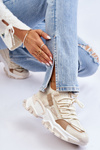 Women's Sock Sneakers Beige Keaton