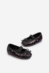 Children's Ballerina Flats Adorned with Sequins Black Weries