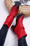 Maciejka Leather Women's Boots Red 04216-08/00-3