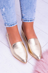 Gold Mirrored Mokassins Women's Lu Boo Mireldo