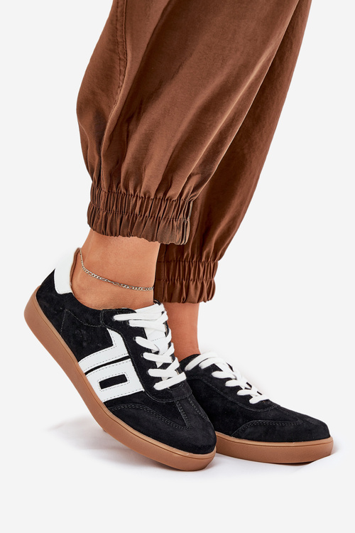 Sneakers Sports Shoes Suede Vinceza 79517 Black