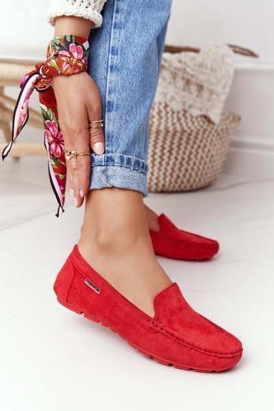 Women’s Suede Loafers Red San Marino