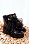 Children's Spring Lacquered Black Boots from Semissa