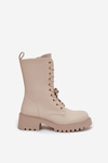 Women's Workery Boots With Buckles Bear Heart Beige Iravine
