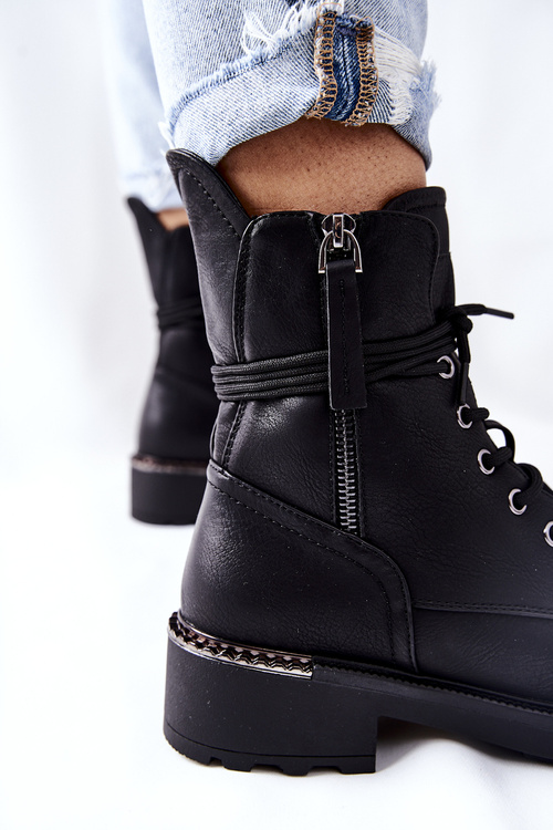High boots Workers With Sliders Black Maisa