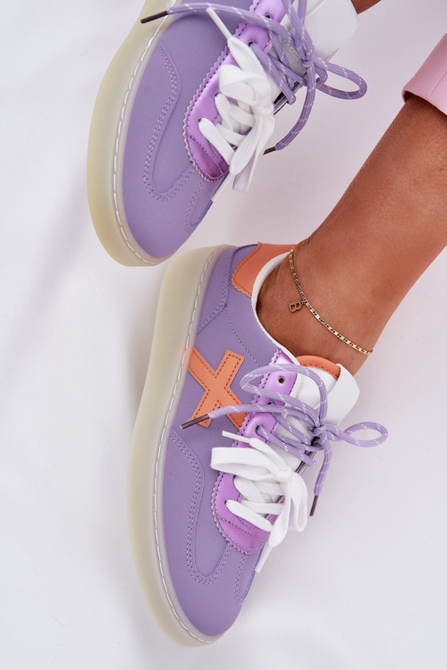 Buty Sportowe Damskie Niskie Fioletowe Zelevelis
